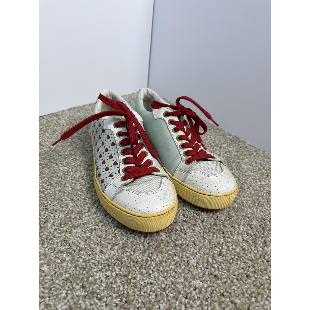 Duca Del Cosma Golf Shoes Womens 7.5 Multicolor Leather Spiked Hearts Love